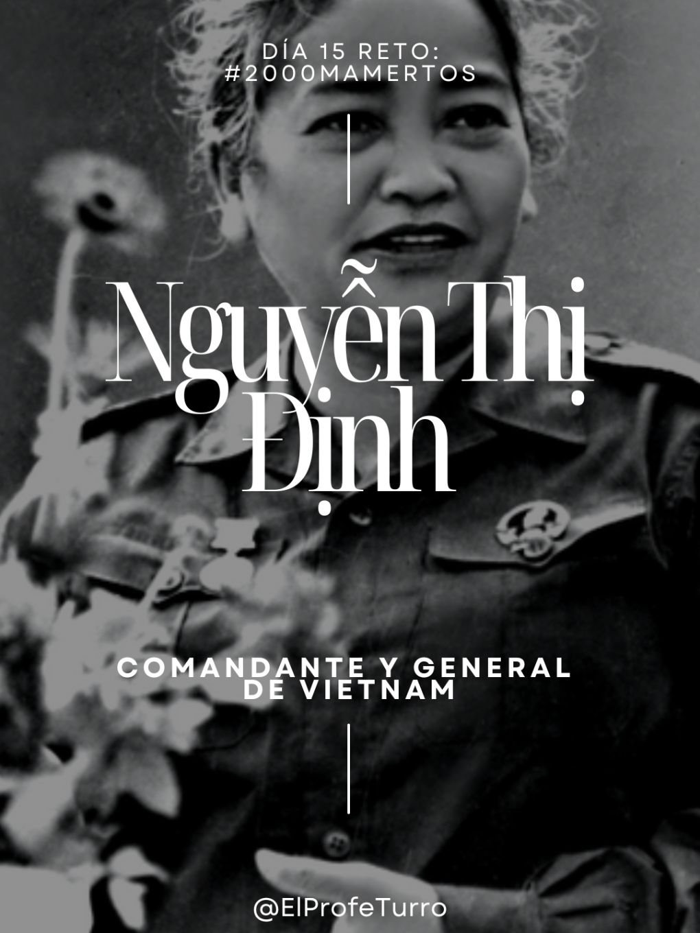 Comandó guerrillas, organizó mujeres y derrotó al imperio más armado del mundo. Primera general del Viet Cong. Nunca se rindió. Vietnam tuvo muchas victorias, y ella fue una de ellas. #2000Mamertos #NguyenThiDinh #RevoluciónVietnamita #Antimperialista
