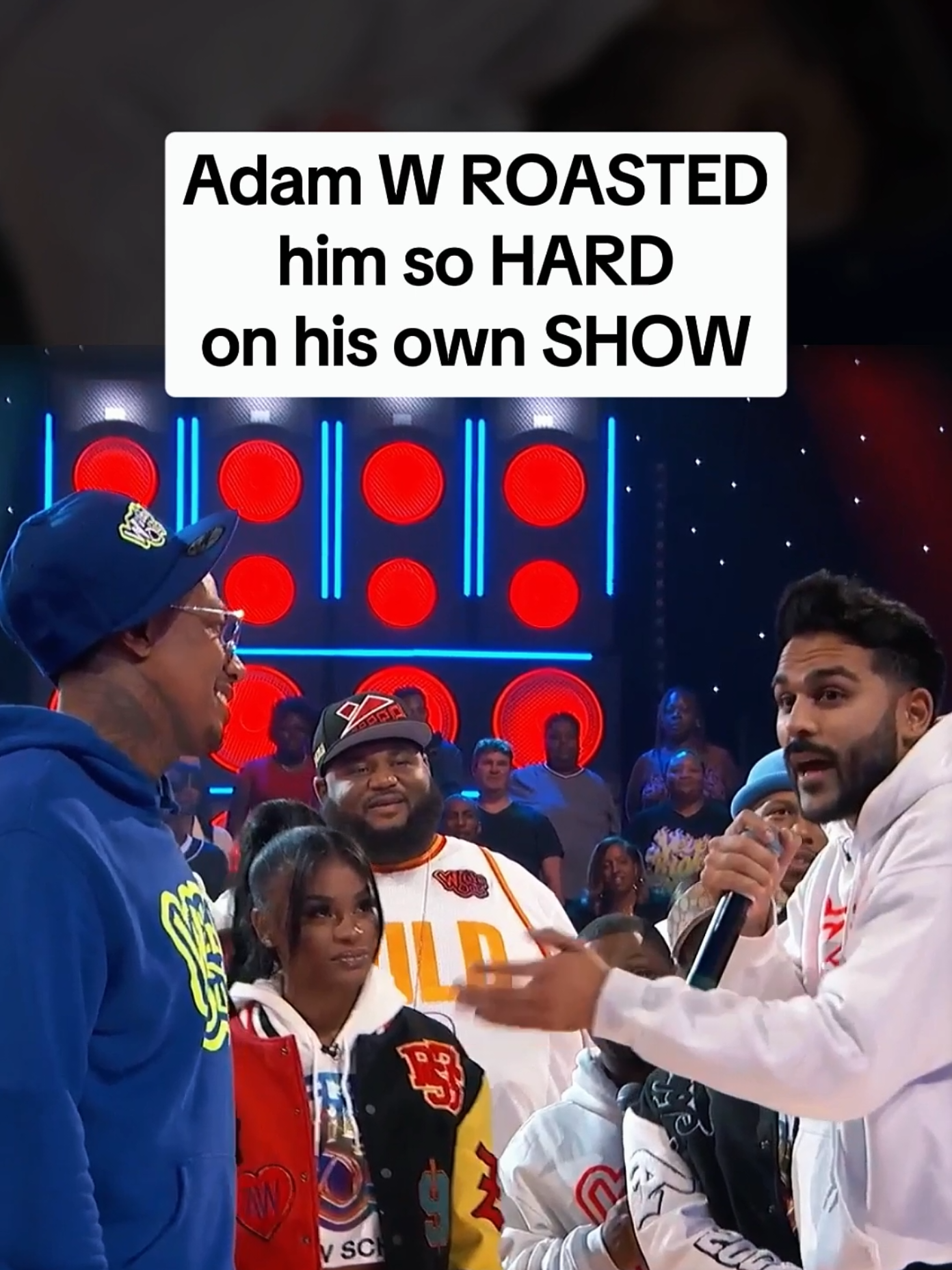 he will never sleep again 💀 #adamw #nickcannon #roastbattle #showtime #busted 