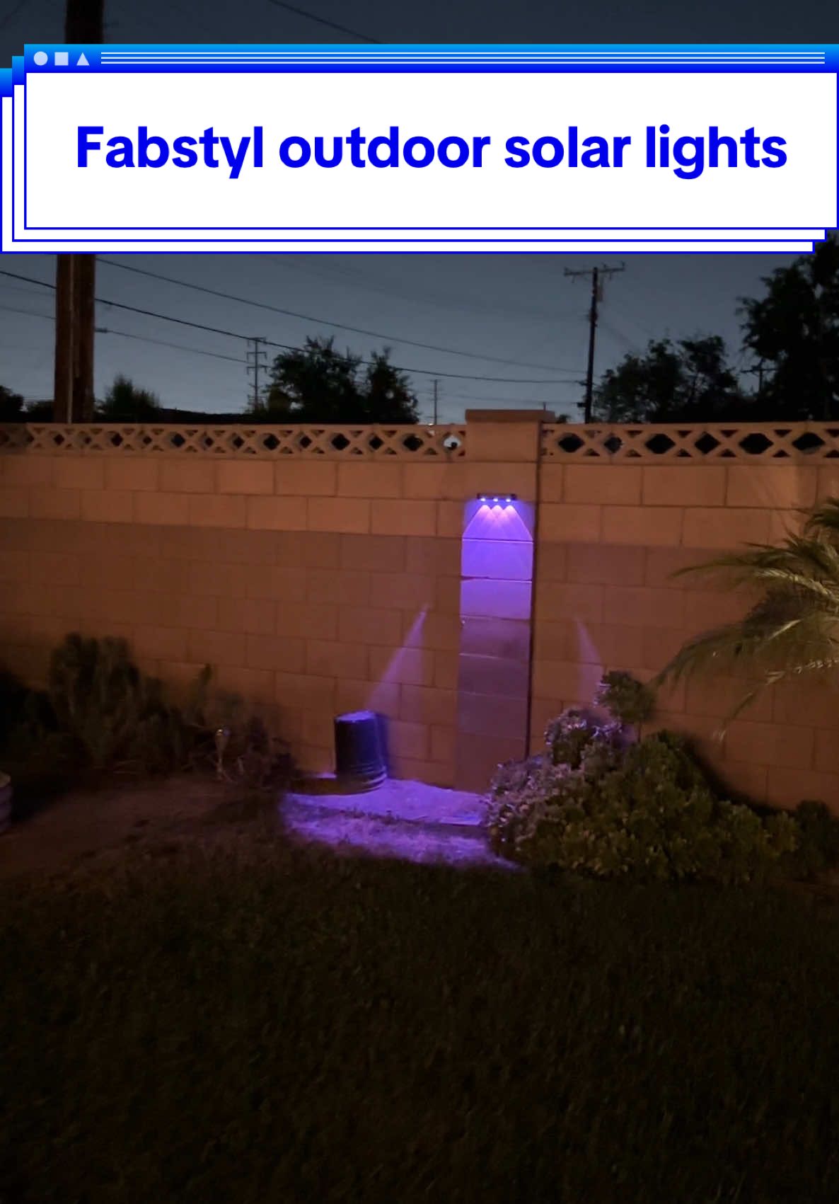 Enhance your backyard with these solar light #outdoorsolarlights #solarlights #rgblights #wallfencelights #fencelights #fabstyl #TikTokShopMemorialDay #TTSThunderbolt #tiktokshopcreatorpicks 