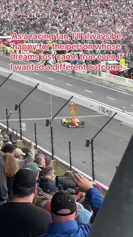 The work these drivers and teams put in for the Indy500 is incredible. Although I wanted Pato to win, it’s awesome to be a witness to Alex Palou’s greatness. #indy500 #indycar #indianapolis #sunday #raceweekend #racingfan #alexpalou #speedwayindiana #firsttimer #raceday #chipganassiracing 