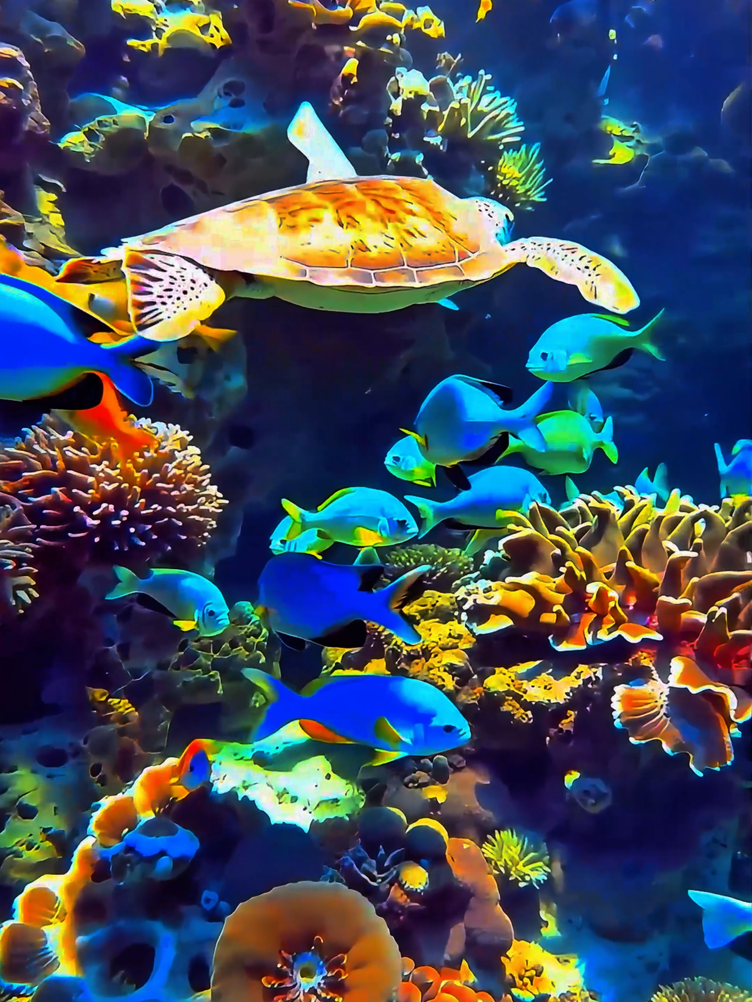 Live Wallpaper 4k Fish: 🌊 A mesmerizing underwater journey! Glide alongside a majestic sea turtle, effortlessly navigating through a vibrant coral reef. 🐢✨ Schools of colorful fish dart around, creating a breathtaking spectacle of movement and light. The crystal-clear water reveals the reef’s intricate details, bursting with life and hypnotic beauty. This is the ocean’s magic—serene yet full of energy! 🌿🐠💙 #fish #sea #seaturtles #coral @klingai_official #LiveWallpaper4k #KreateWithKling #livewallpapers #KlingAI #LiveWallpaper #prt #fyp #aiart #2025 #livewallpaper #Nature #relaxing