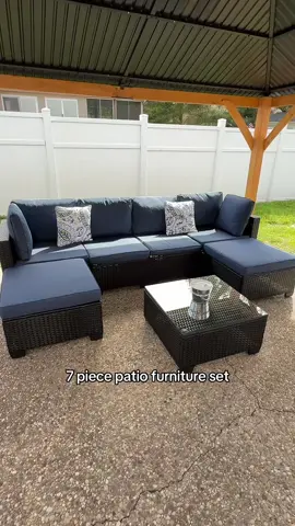 Wow I’m shocked with how nice this is #patiofurniture #patioset #7pieceset #outdoorfurniture #tiktokshopmemorialday #tiktokshopcreatorpicks #tiktokshopunboxing 