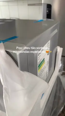 Aaaaaa que alegria  #microondas #enxovaldecasanova #eletrodomesticos #donadecasa 