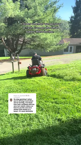 Replying to @Jack420🃏🃏 it slides no matter what. It’s too dangerous on the big hill. #mower #lawnmower #mowing #mowinggrass #fyp 