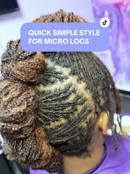 Quick simple micro loc style. It can be worn for casual or formal events. #microlocs #locstyles #locstylesforwomen #retie 