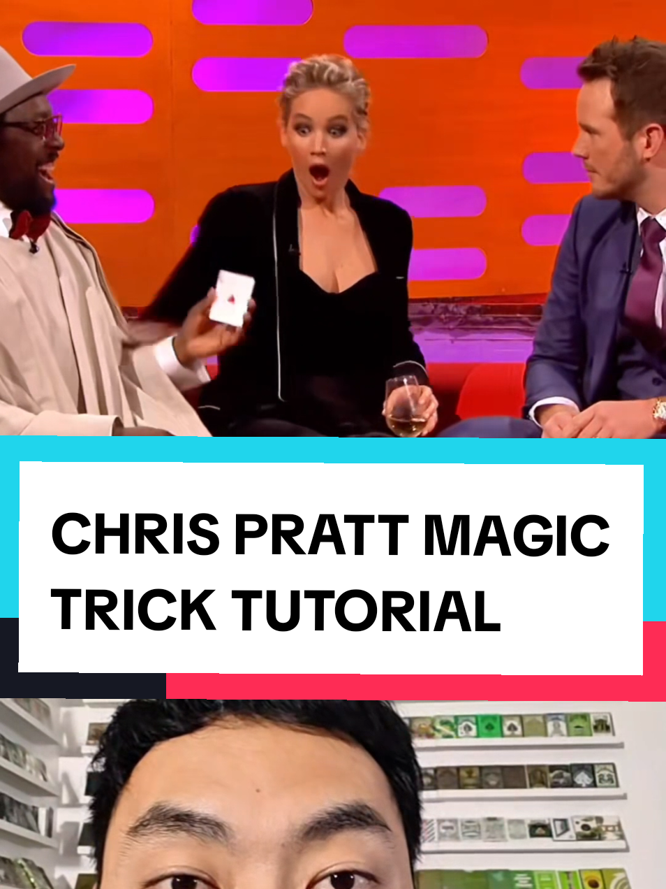 Replying to @riseaboveyourmind_ Here's the step by step explanation for the EXACT same card trick Chris Pratt did on the Graham Norton show! #magic #magician #magictrick #cardtrick #cardtricks #tutorial #tutorials #apitiktok #tiktokscenescontest #iconicscenes 