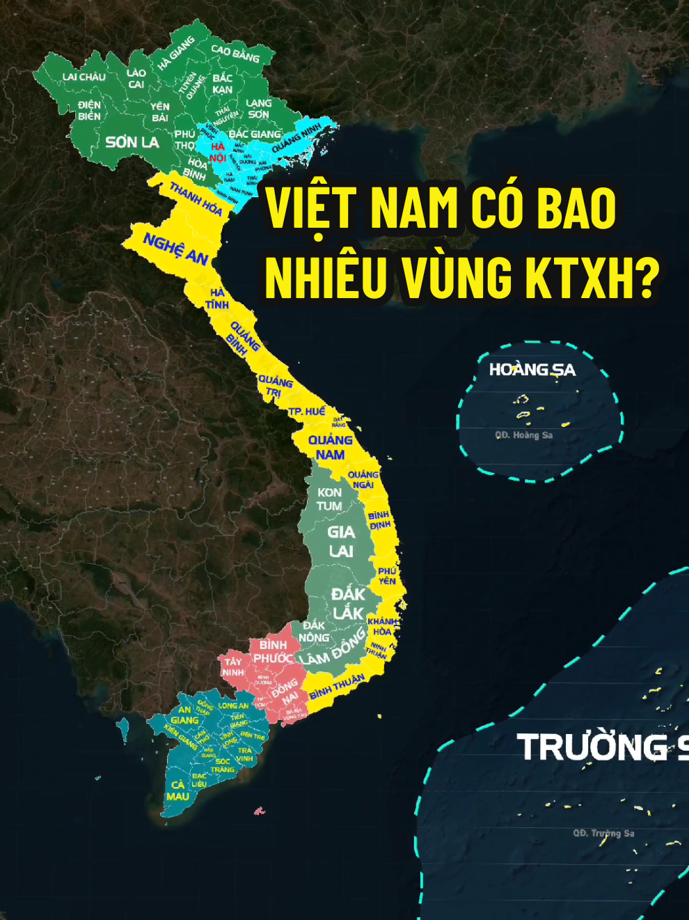 Việt Nam có bao nhiêu vùng? Có thể bạn chưa biết, Việt Nam hiện chỉ có 6 vùng kinh tế, xã hội là: Vùng trung du và miền núi phía Bắc gồm 14 tỉnh, Vùng Đồng bằng sông Hồng gồm 11 tỉnh thành, Vùng Bắc Trung Bộ và Duyên hải miền Trung gồm 14 tỉnh thành, Vùng Tây Nguyên gồm 5 tỉnh, Vùng Đông Nam Bộ gồm 6 tỉnh thành và Vùng Đồng bằng sông Cửu Long gồm 13 tỉnh thành. Bạn có biết đặc trưng riêng của mỗi vùng là gì không và bạn đang ở vùng nào? Hãy để lại bình luận của bạn cho mình nhé! #vietnamcobaonhieuvung #cacvungmien #baonhieuvung #vungkinhtexahoi 
