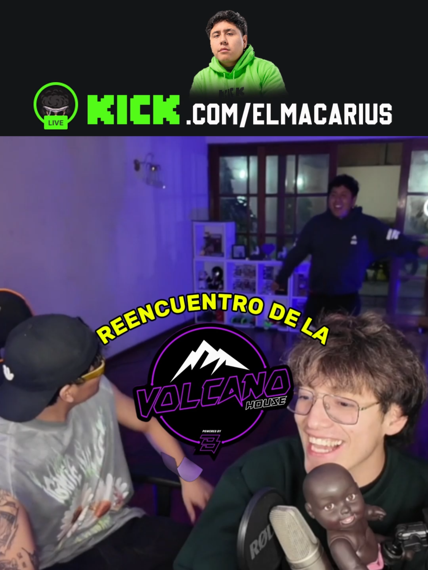 Reencuentro de la volcano house #macarius #glogloking #buti #streamer #kick #clip #bancherostyle #volcanohouse #reencuentro