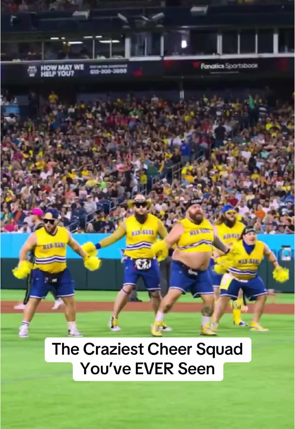 The Greatest Dad Bod Cheerleading Squad in the World. Do you have what it takes to be a Man-Nana? You better bring it. These Dad Bods bring everything they got every night to put on a show for thousands of fans.