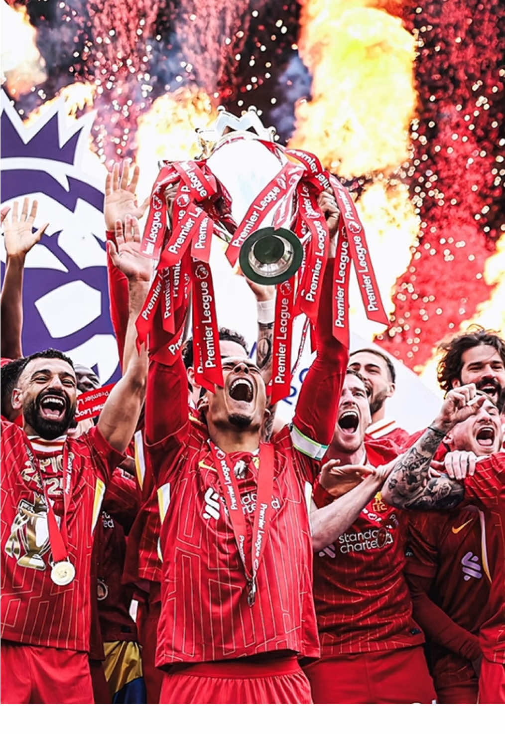 Liverpool champions of england 2024/2025. See you again next season! Credit photo from snappedlfc #liverpool #lfc #champion #england #wallpaper #freedfromdesire 
