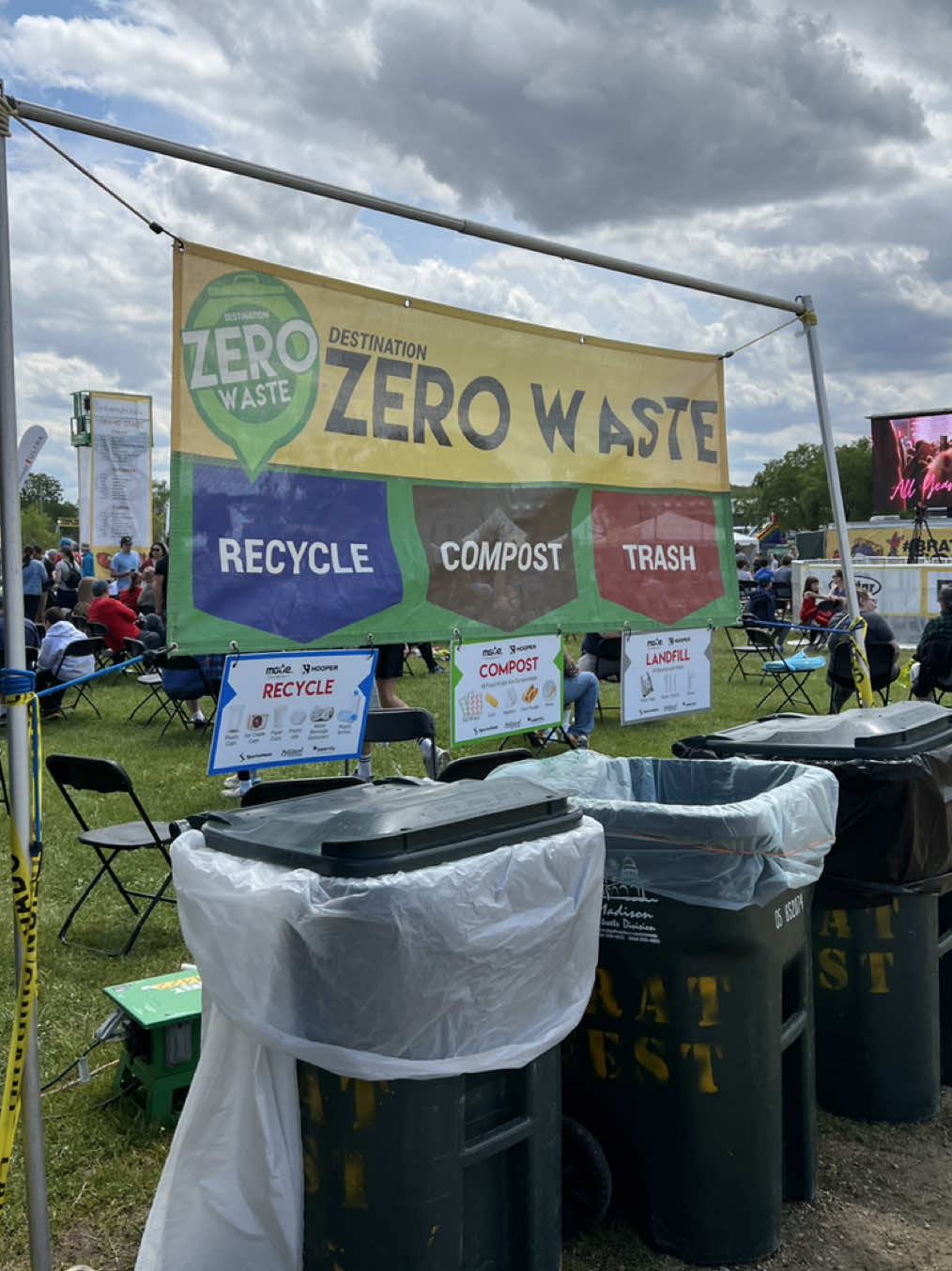 #zerowaste #bratfest #madison #wisconsin #wastemanagement #recycle #compost #trash 