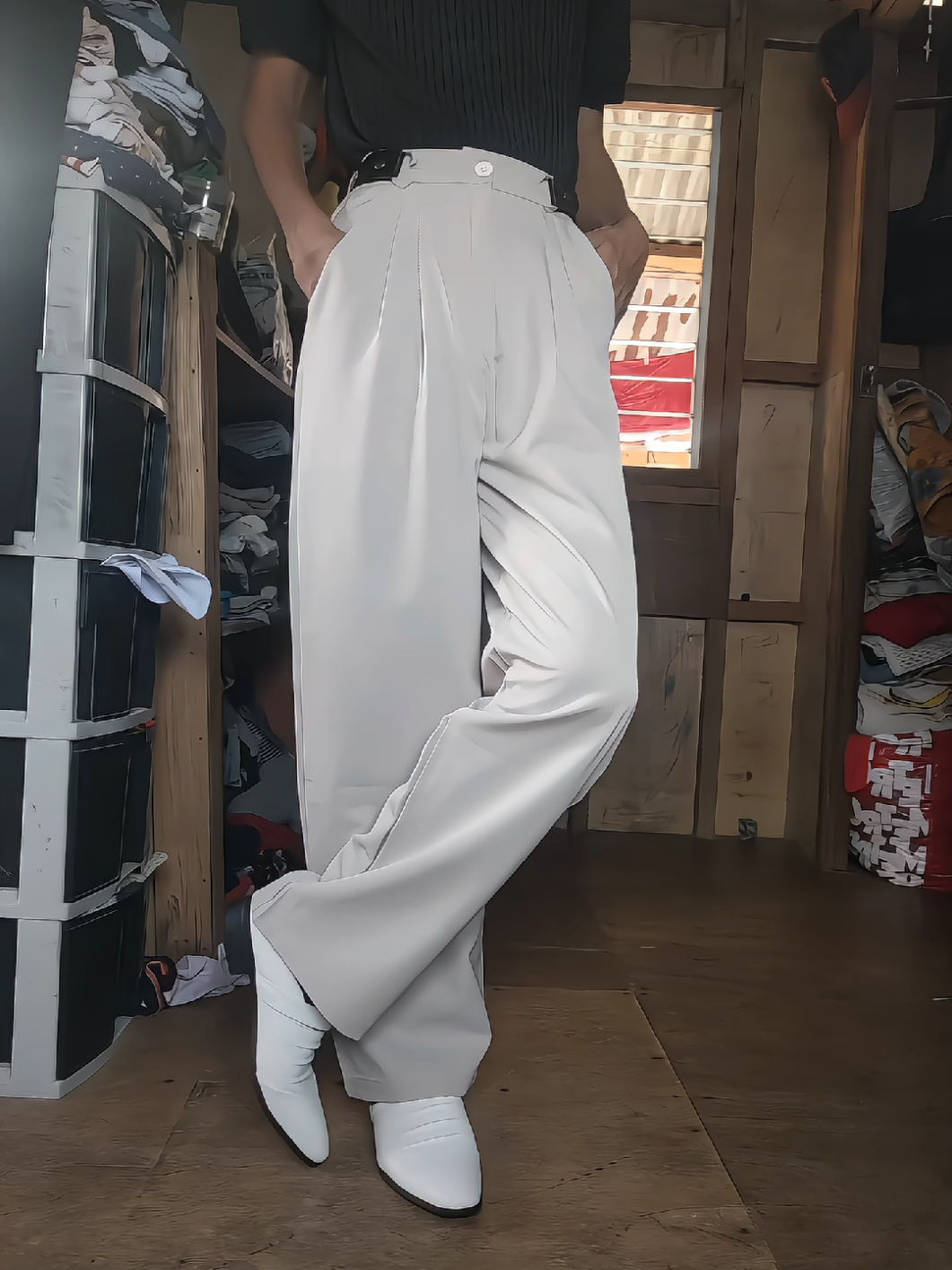 pagkaka ganda😍 #fyp #huilishi #widelegpants #trouserspants #trousers #manneredwidelegpants 