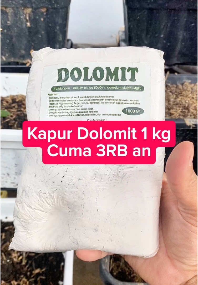 Kapur dolomit pertanian 1 kg 3 ribuan aja, checkout yuk. #dolomites  #dolomit  #belilokal  #kapurpertanian  #berkebun  #berkebundirumahaja 