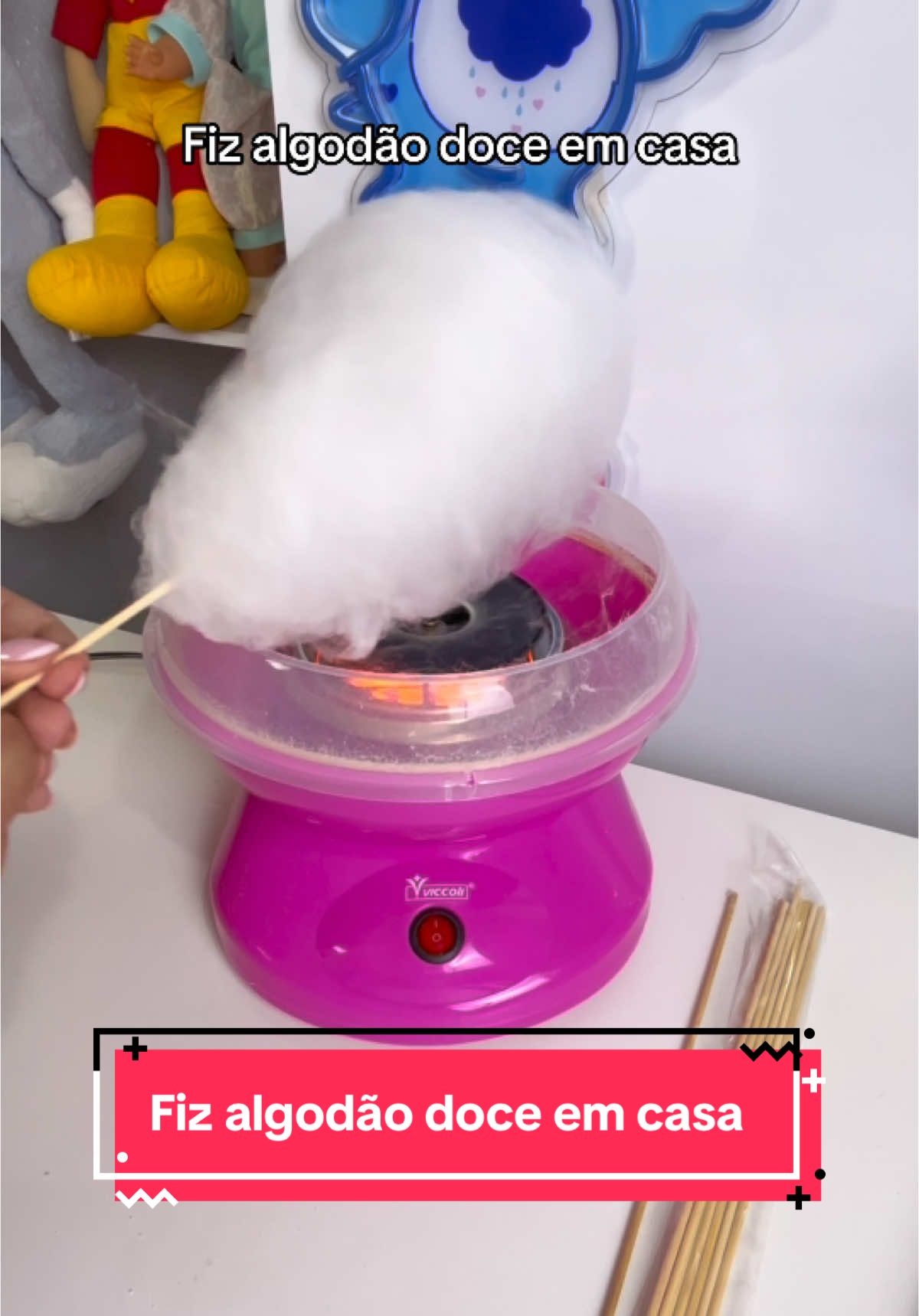 Fiz algodão doce em casa #tiktokshopchegou #tiktokshop #brinquedo #nostalgia #doce #compra 
