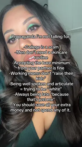 Do you agree or disagree? I’m so curious to know 🤔. #propaganda #propagandaiwillnotbefallingfor #latinacontentcreator #latinas #wifelife #breakinggenerationalcurses #breakinggenerationaltrauma #rocketman 