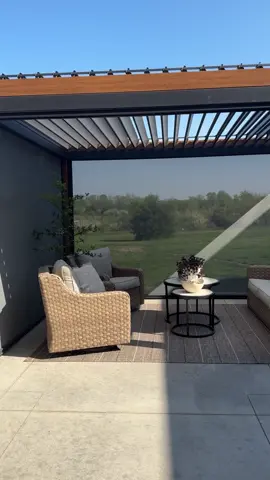 From plain patio to paradise! Our Mirador Pergola completely transformed our backyard. With adjustable louvers for the perfect amount of shade or sunshine, this upgrade is as functional as it is beautiful. Rain or shine—this space is always ready. #BackyardGoals #OutdoorLiving #PergolaVibes #MiradorPergola #miradoroutdoor #moretoenjoy #miradoroutpergola #makeyourdreamroom @Miradoroutdoor 