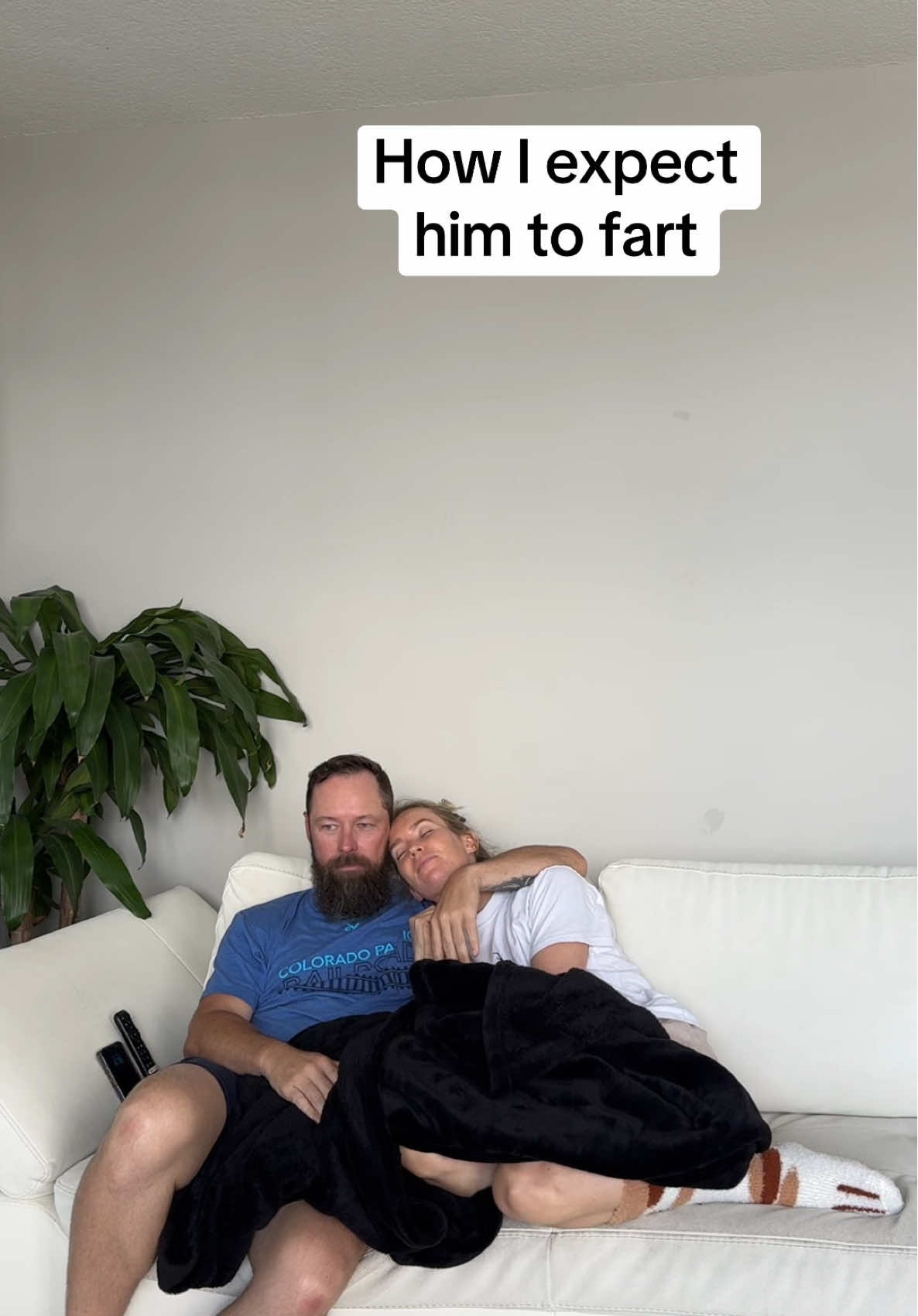 Because it’s 🤢👃 #fart #couplecomedy #relationshiphumor #husbandwifecomedy 