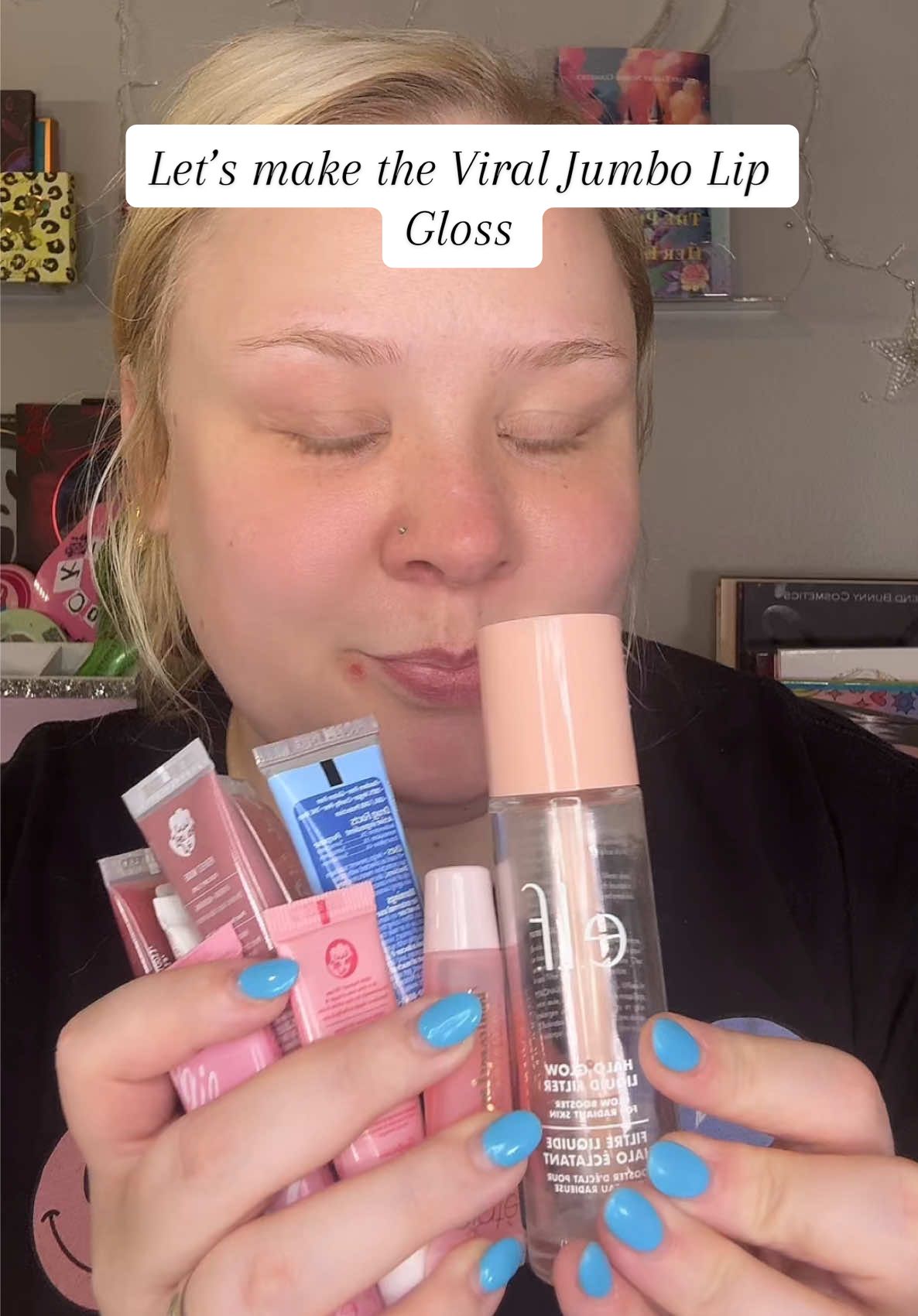 Making the Viral Jumbo Elf Halo Glow Lip Gloss ✨🥰 #jumbolipgloss #elfhaloglow #elfjumbolipgloss #lipgloss  @elfcosmetics 