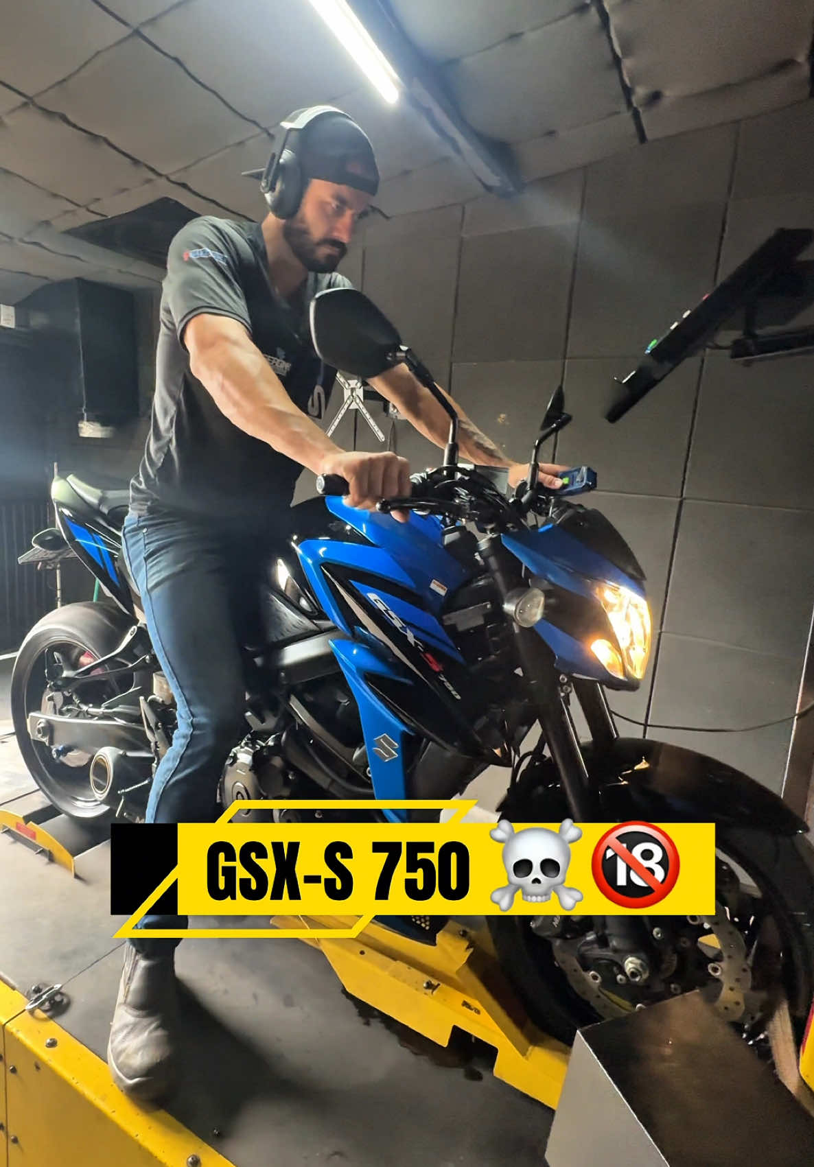 SUZUKI GSX-S 750 2019 em teste no dinamômetro após REMAP PSBK.  #remap #topspeed #motogp #viralvideos #moto 