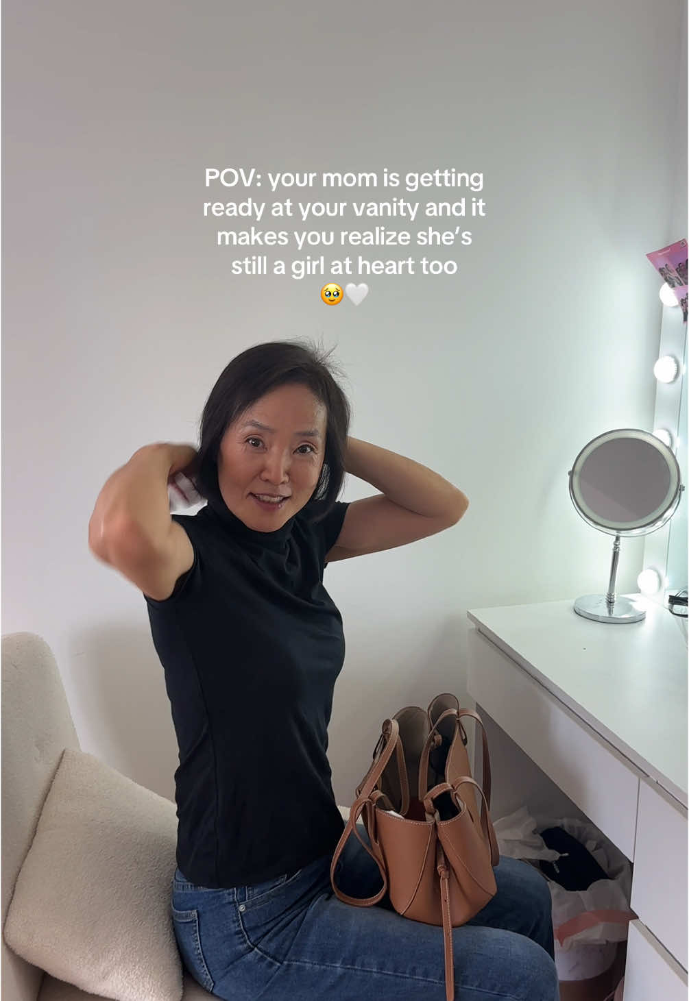 the rhode blush I gave my mom is still the only blush she owns 🥹🫶 she uses it all the time #mom #emotional #momanddaughter @rhode skin 