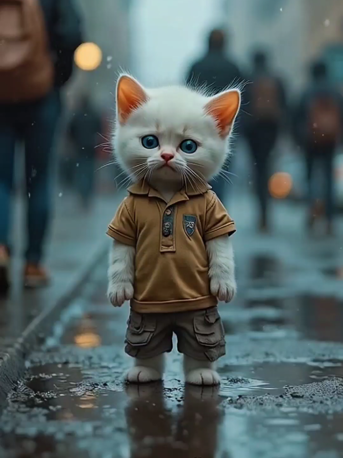 Un gatito abandonado encuentra amor y un hogar, hasta que... #cat #catstories #cattiktok #kitten #sadcat #ai #meowflix 