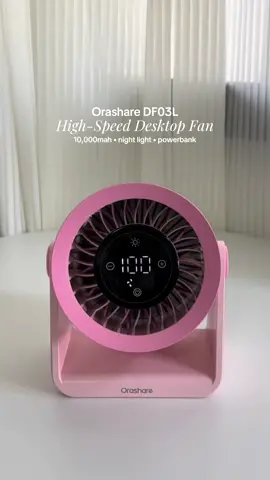 upgraded desktop fan ni @Orashareph with night light and 10,000mah battery capacity kaya pwedeng pwede maging powerbank 😍 #orasharedeskfan #orashare #desktopfan #minifan 