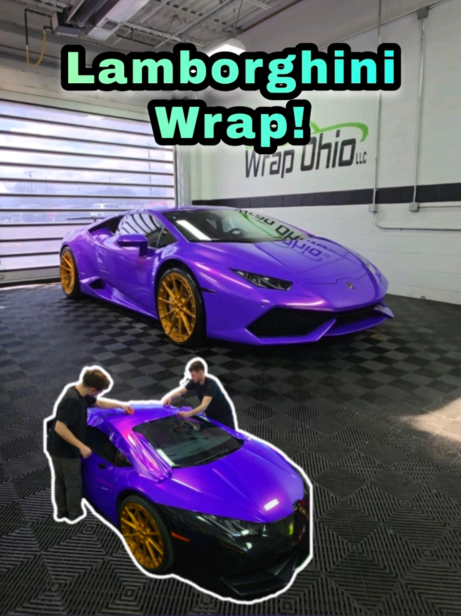 Wrapping a Lamborghini Huracan in Super Gloss Royalty Purple 👑 💜 We also tinted the tail lights for a cohesive look.  This video showcases an overview of the entire wrap process from disassembly, wrap and re assembly. Would you wrap your vehicle? drop your thoughts in the comments below 👇 #wrap #carwrap #customize #lamborghini #carwrapping 