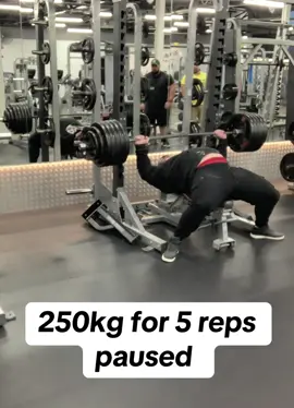 250kg 5 reps paused  @Anytime Fitness  #benchpress #bench #strength #powerlifting #strongman 