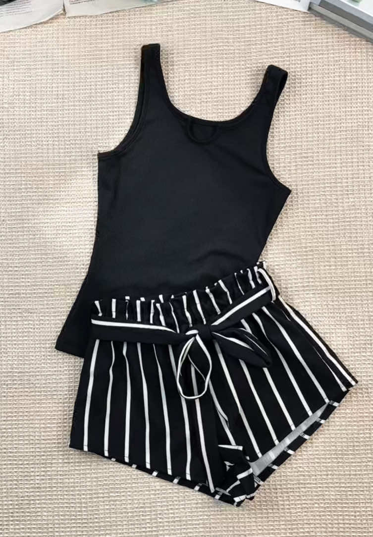Comfortable and simple two-piece set 🖤🤍 #stripe #stripedesign#tanktop #Joker#highwaist #highwaistshorts #shorts  #Minimalism #casualshorts #set#twopieceoutfit #twopieceset #twopiece #Ribbed#squareneck #sleeveless #sleevelesstop #Blackwhite #skinnyshorts #Outdoors #CasualOutfits #outdoorwear #allseasons #women #girls  #outfitideas #outfit #outfitfashion#forwomen #forgirls #womenclothes #girlsclothes #lady #ladiesclothes #ladyclothes #fashionstyle #wear #fashion #fashionclothes #womenwear #girlswear #spotlightfinds #TikTokShop #tiktokmademebuyit  #fyp #foryoupage #trending #trendingwear #trend #trendclothes #spotlightfinds #daily #dailywear #dailywear #casual #casualstyle #casualoutfits #casualoutfitideas #cozy #cozyclothes #summerwear #Summer #summeroutfit #summerclothes #tiktokshopmemorialday#tiktokshopsummerturnup#TikTokFashion#tiktokshopfinds#fashion#Casualwear#ymj