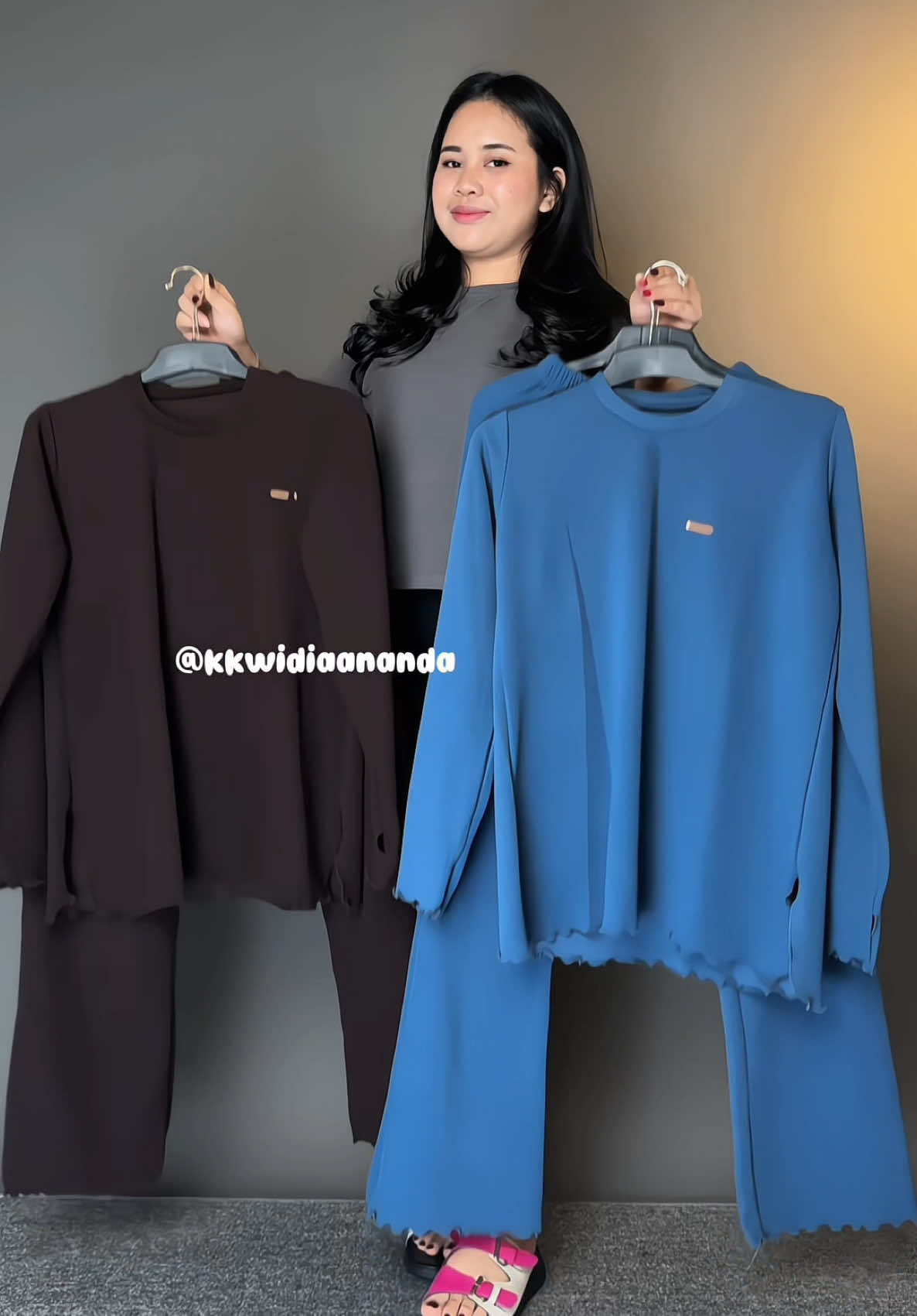 One set cantik simple bahan knit premium melar dan ga gatal #rekomendasioutfit #oneset 
