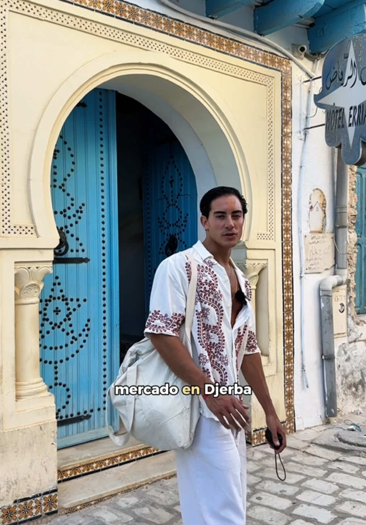 Visitando un mercado en Djerba, Túnez