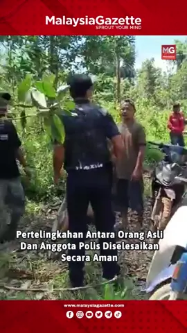 Insiden pertelingkahan antara sekumpulan penduduk Orang Asli Kampung Arong, Pekan, dengan anggota polis yang tular di media sosial semalam disahkan telah diselesaikan secara damai. Pengarah Jabatan Kemajuan Orang Asli (JAKOA) Pahang, Encik Adam Zaidi Mahidin berkata, kejadian berpunca daripada kekeliruan maklumat berhubung keluasan sebenar tanah pajakan yang diberikan Perbadanan Setiausaha Kerajaan (PSK) Pahang kepada sebuah syarikat bagi tujuan pembangunan.  #malaysiagazette #orangasli #pdrm #kampungarong