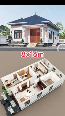 Mẫu nhà mái Nhật cấp 4 hiện đại, sang trọng, xu hướng xây dựng 2025##nhamainhat #thietkenhadep #maunhadep 