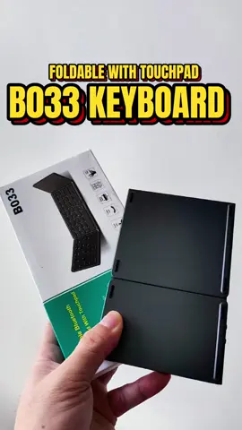 Mini foldable wireless keyboard with touchpad. No need mouse... no need mousepad... Ultra slim and portable.. Typing sounds nice not noisy... Rechargeable with usbc. #foldablekeyboard #wirelesskeyboard #portablekeyboard #touchpad #b033 #ultraslim #createtowin 