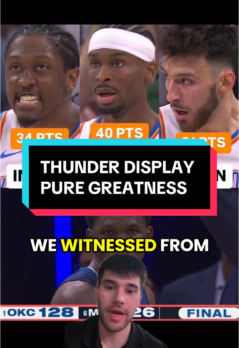 What a gutsy win for the OKC Thunder #greenscreen #okcthunder #thunderbasketball #thunderfans #thundernation #nbatiktoks #sportstiktoks #basketballtiktoks #oklahomacitythunder #fyp #foryou #viral #smsportss #shaigilgeousalexander #jalenwilliams #chetholmgren 