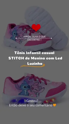 Comenta QUERO para Receber o Link do Tênis ✌️  #tenisInfantil #tenis #calçados #Stitch 
