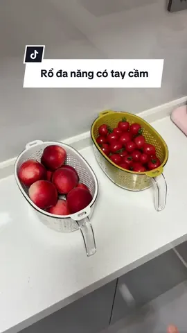 Rổ đa năng 2 lớp có tay cầm  #rodanang #ro2lop #roruahoaqua #decorsiuxinh #giadungtienich 