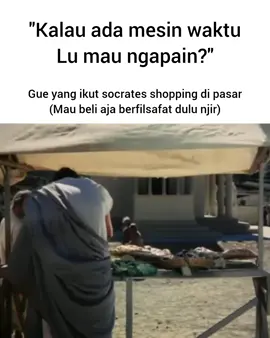 pak udah pak, mending kita nulis buku aja, kasihan yang jualan nungguin bapak ngomong dulu. #sejarah #filsafat #socrates