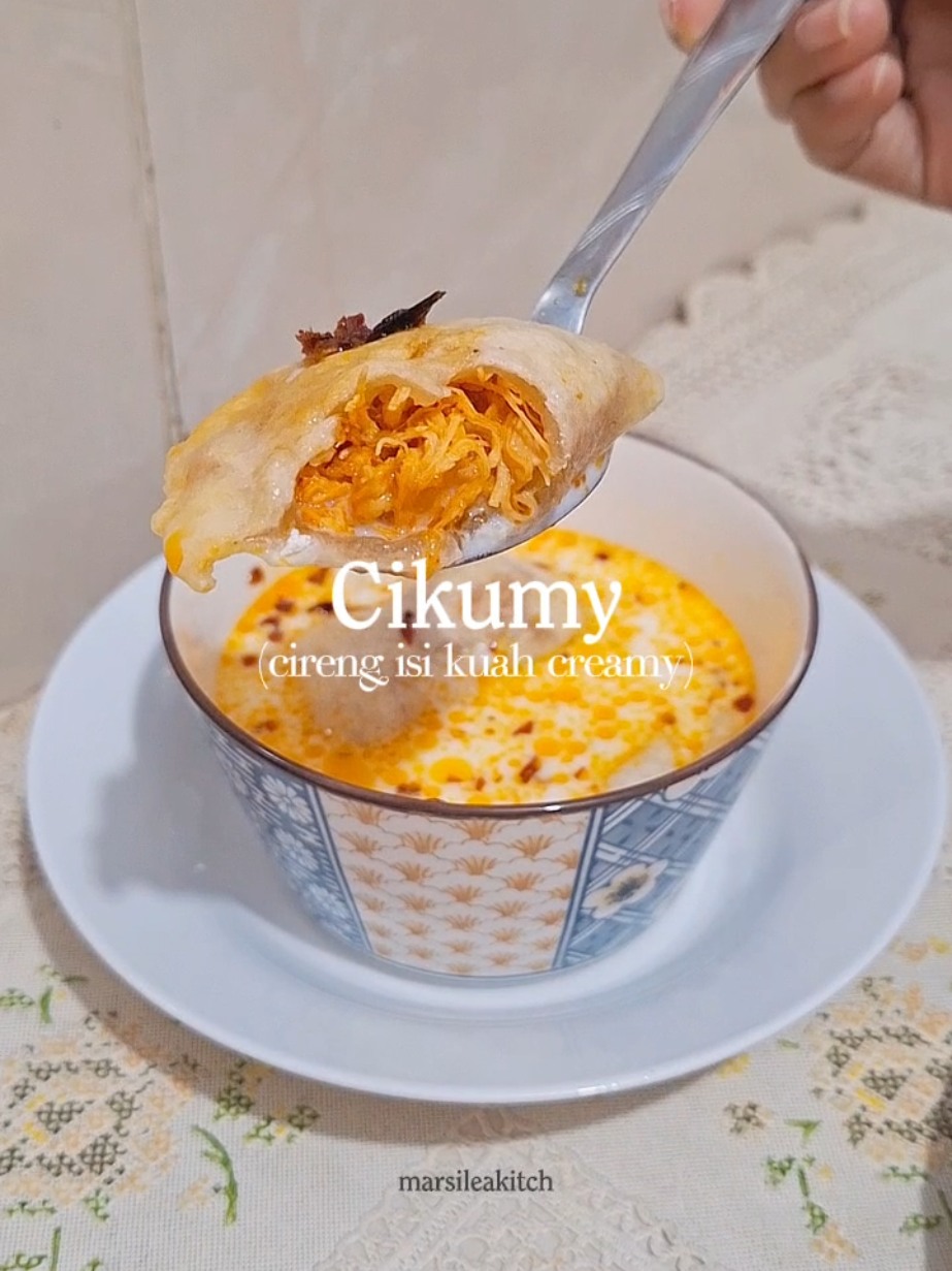 Eps.103 | Cikumy (Cireng isi kuah creamy) Untuk resep cireng isi nya bisa liat postingan sebelumnya. Selamat mencoba 👩‍🍳 #masakanindonesia #masakanrumah #masakansimple #idemasak #fypage #fyp #homecooking #cirengisiayampedas  #cirengkuah #cireng
