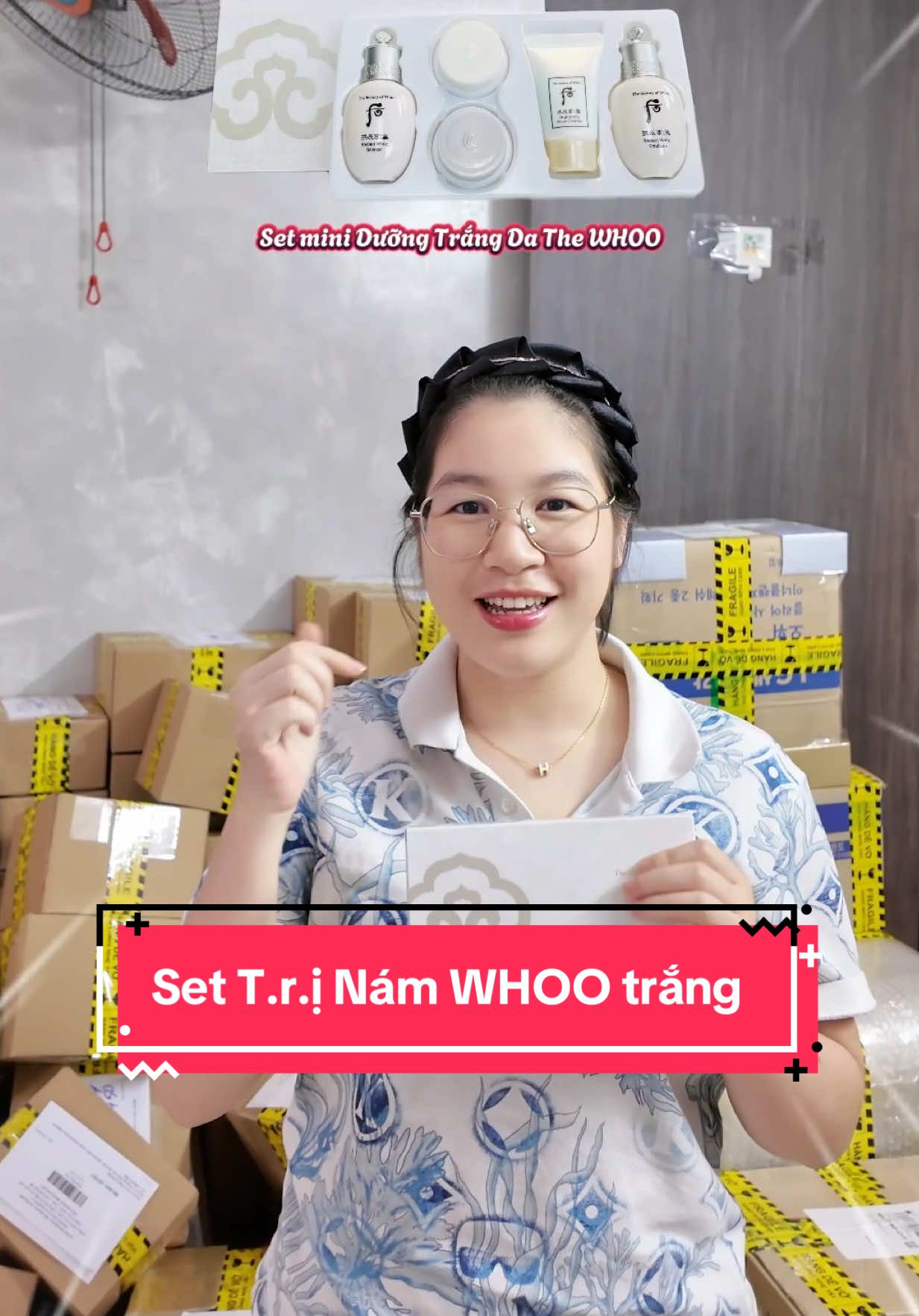 Set mini 5sp W.H.O.O trắng hỗ trợ trị nám, tàn nhang cho các chị em dùng thử đây nhé!  #whoo #danghuong #hankorea #fyp #viral 