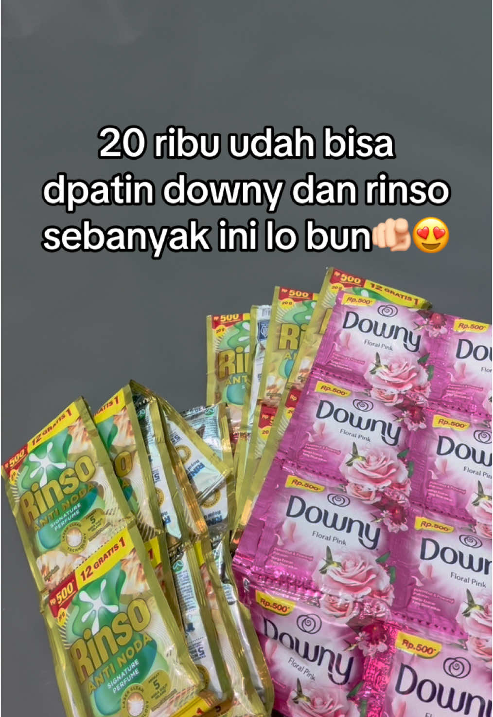 Kapan lagi 20 ribu bisa dptin paket hemat sebanyak ini#gratisongkir #pewangipakaian #rinso #downy 