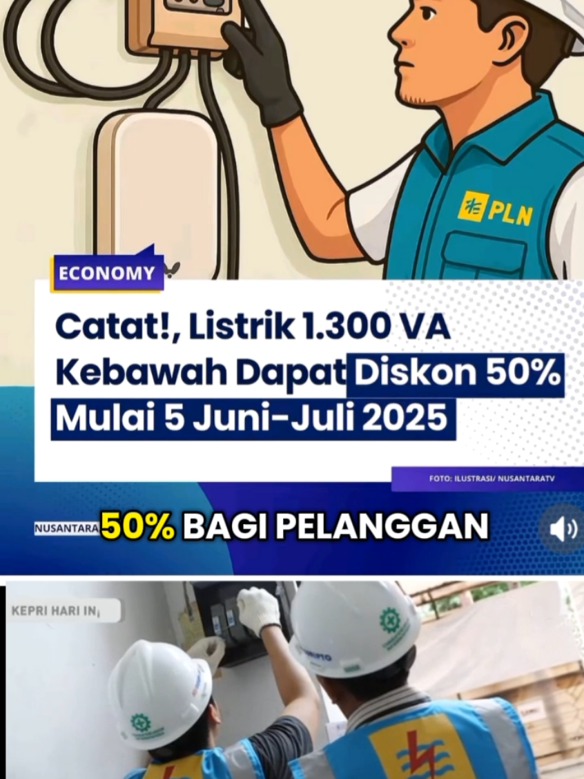 DISCON LISTRIK PLN JUNI - JULI 2025  #PLN #diskon #listrik #bantuan #pelangan #masyarakat #2025