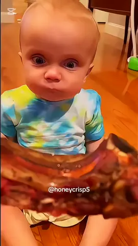 Baby:I think this is very tasty 🤤🤣🤣#tiktok #baby #funny #kid #happy #foodtiktok #lol #cute #Love 