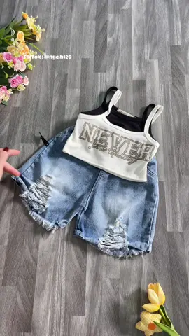 Sét xinh cho bé gái , áo 2S , quần đùi Jean  #setxinhchobe #setdobegai #dobegai #bobegai #setbegai #quanaobegai #kidsfashion #thoitrangtreem #thoitrangbegai #xuhuong 