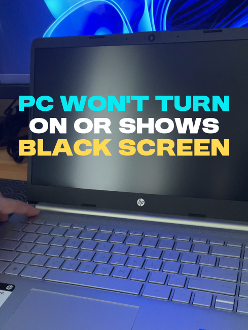 PC Won't Turn On or Shows Black Screen #pctips #RTCTutorials #tech #pctricks #windows11 #windows10 #blackscreen #BSOD