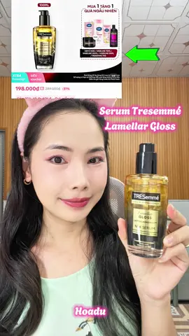 Serum dưỡng tóc Tresemme Lamellar Gloss phủ bóng tóc chuẩn salon đang có deal kèm quà quá hời #tresemmevn #tresemme #lamellargloss #tócbóngbắtsáng #hợptáccùnguniliever 