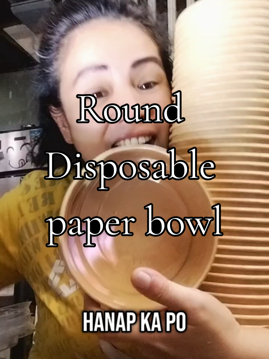 ROUND DISPOSABLE PAPER BOWLS ‼️ #paperbowl #disposblepaperbowl #kraftbowlwithlid #negosyo 