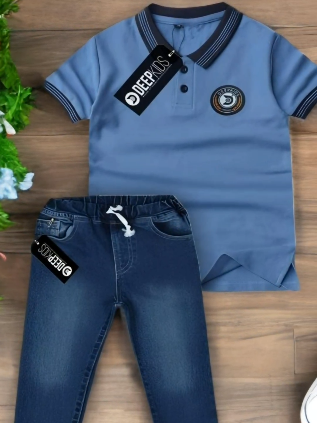 Setelan Anak Laki Laki Distro Premium Kaos Kerah Polo & Celana Jeans panjang usia 1-12 tahun #bajuanak #bajuanakmurah #fashionanak #bajulebarananak #outfitlebaran #cuantanpabatas #wibgajian #fyp 