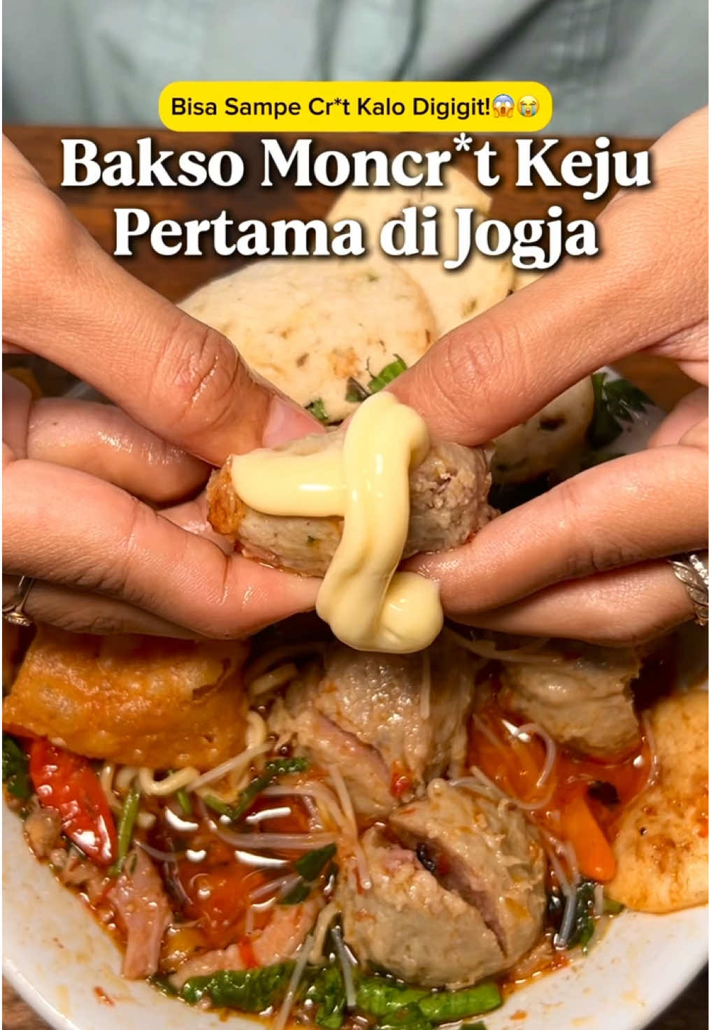 Bakso moncr*t keju pertama di Jogja😍  #jogja #kulinerjogja #baksojogja #baksoduriangoda #jogja24jam 