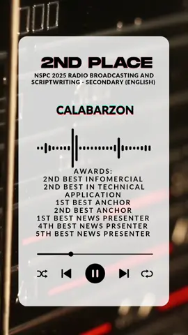 2nd Place: #NSPC2025 English Radio Broadcasting (Secondary) . . . . . . . . . . . . . . . Audio Courtesy of The Paulinian GS- St. Paul College of Ilocos Sur #fyp #campusjournalism #dspc #rspc #nspc #tvbroadcasting #radiobroadcasting #presscon